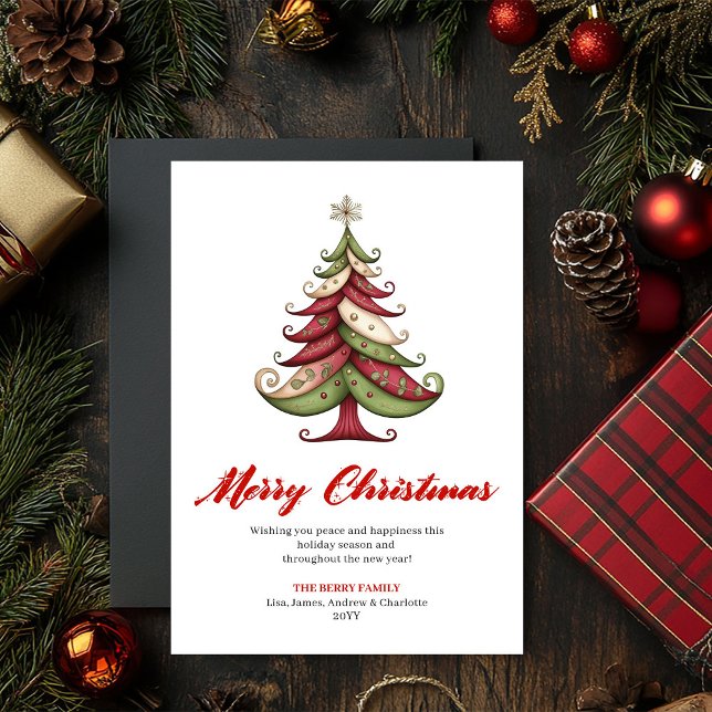 Cheerful whimsical Christmas tree greeting card (Cheerful whimsical Christmas tree greeting card

)