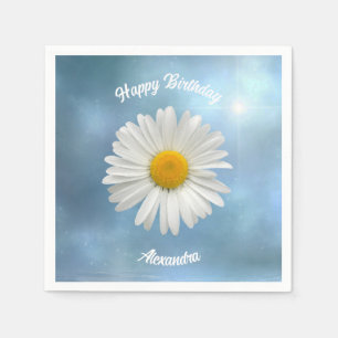 Cheerful White Daisy Napkins