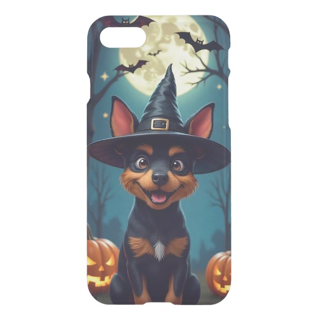 🎃 Cheerful Witch-Hat Pup Magic Whimsical Dog Uncommon iPhone Case (Back)