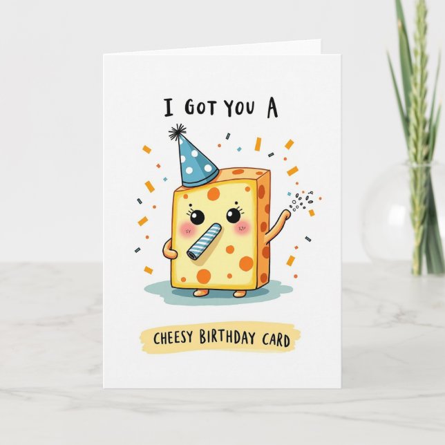Cheerful Yellow Block Birthday Card (Front)