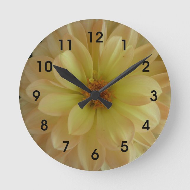 Cheerful Yellow Flower Clock (Front)
