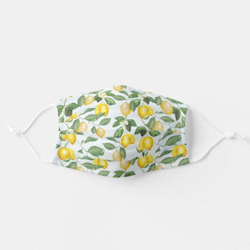 Cheerful Yellow Lemons Adult Cloth Face Mask