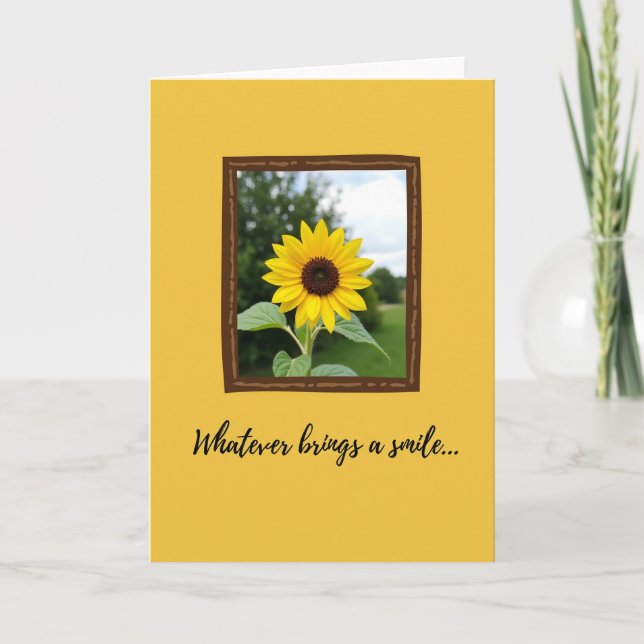 Cheerful Yellow Mothers Day Card (Front)