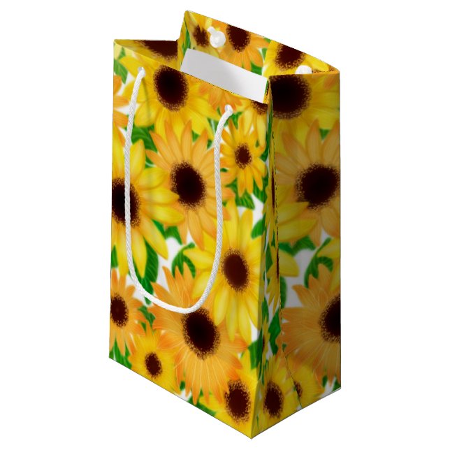 Cheerful Yellow Sunflowers Gift Bag (Front Angled)