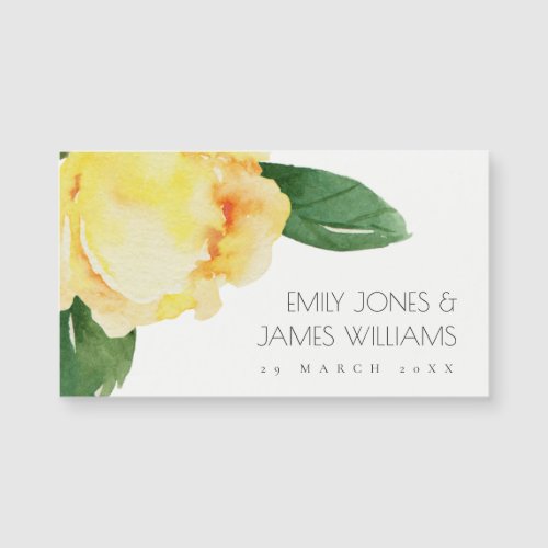 CHEERFUL YELLOW WATERCOLOR FLORAL SAVE THE DATE