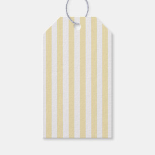 Cheerful Yellow White Stripe All Occasion Craft Gift Tags