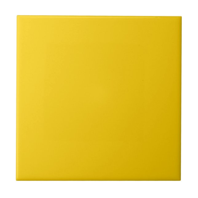 Cheerfully Yellow Square Kitchen and Bathroom Ceramic Tile (Front)