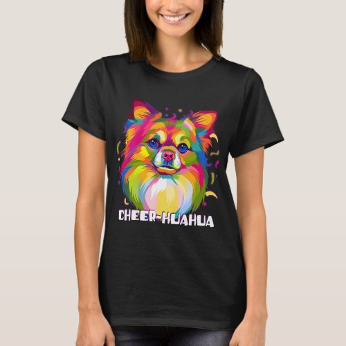 Cheerhuahua Funny Chihuahua Humor Chiwawa Cheerlea T_Shirt