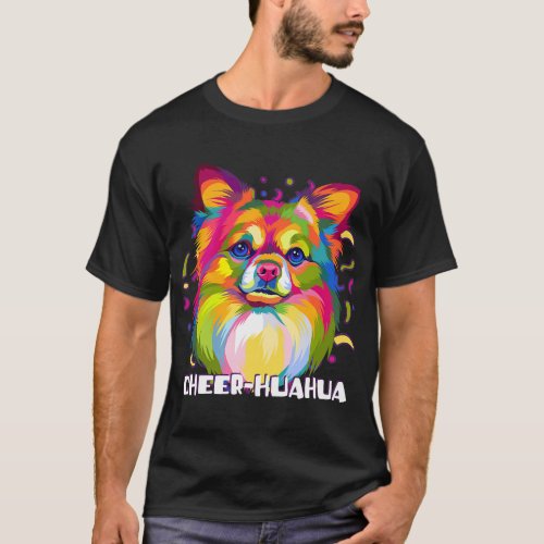 Cheerhuahua Funny Chihuahua Humor Chiwawa Cheerlea T_Shirt