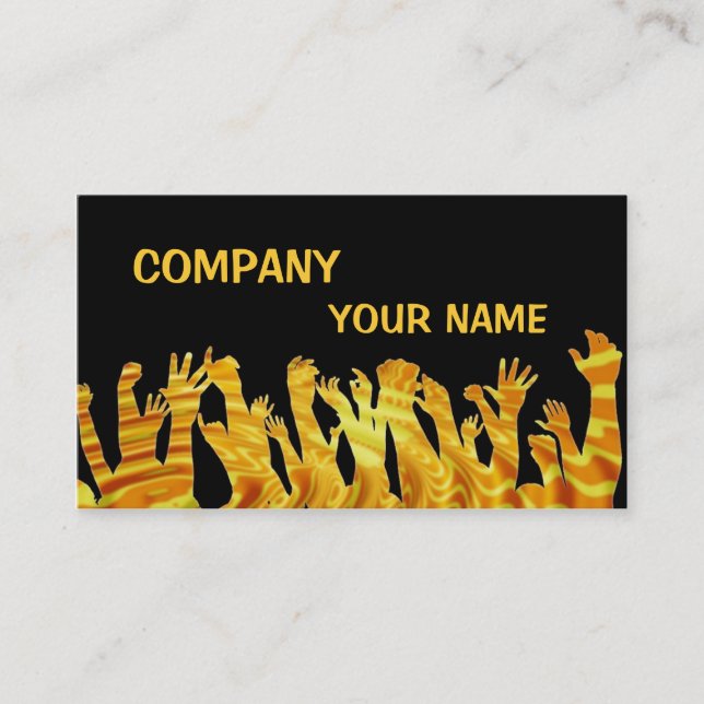 Cheering crowds business card (Front)