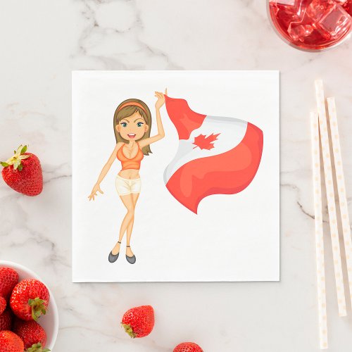 Cheering For Canada Napkins