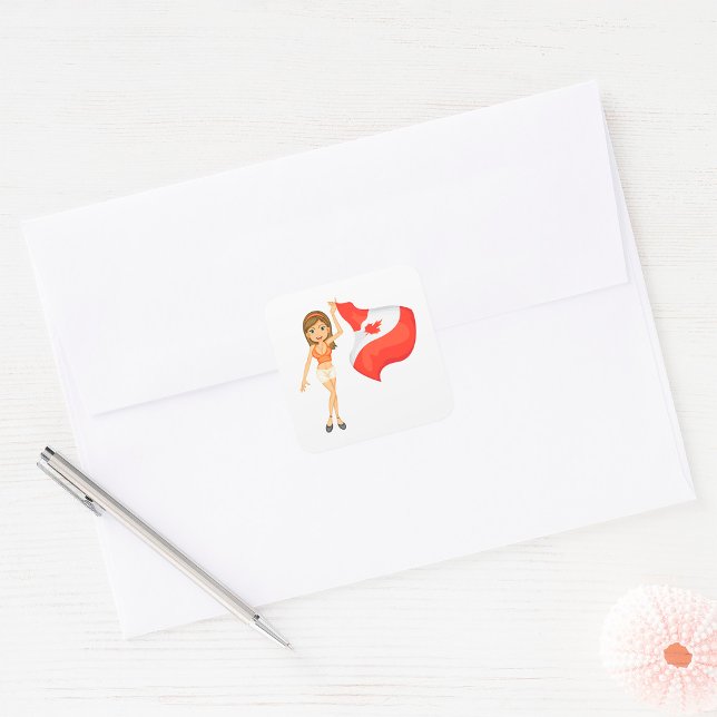 Cheering For Canada Square Sticker (Creator Uploaded)