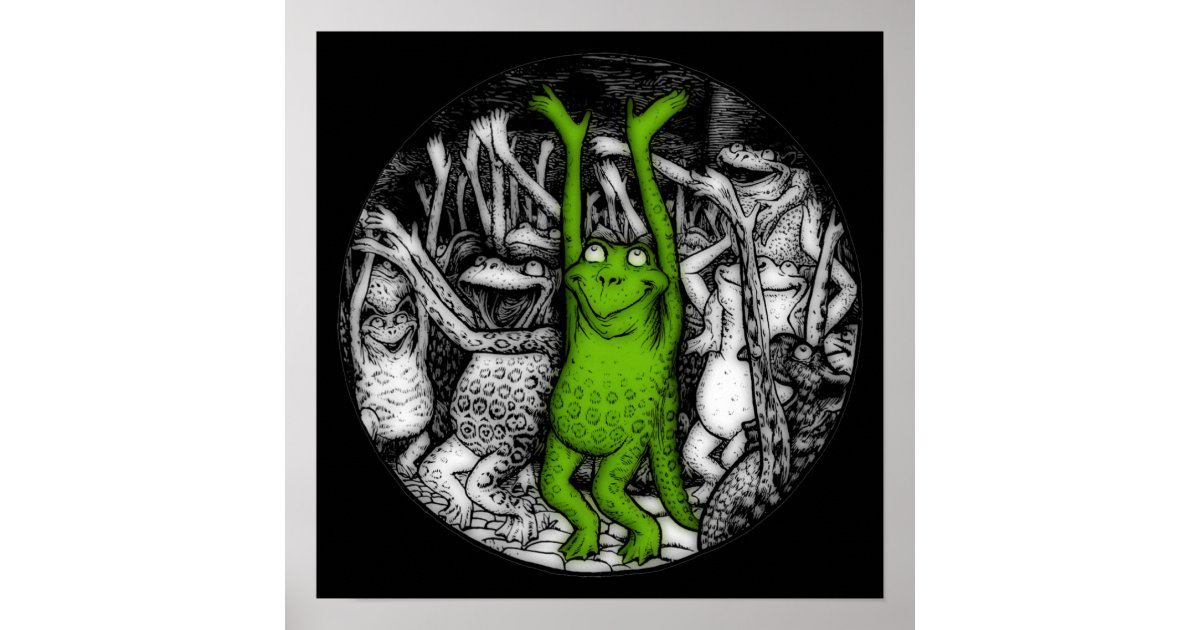 Cheering Frogs Poster | Zazzle