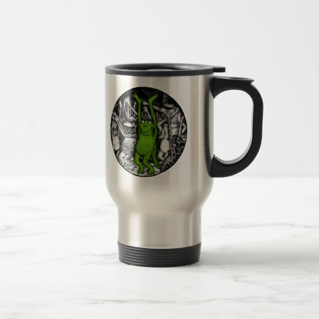 Cheering Frogs Travel Mug (Right)