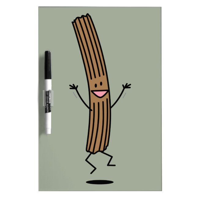 Cheering Jumping Churro Dry Erase Board (Front)