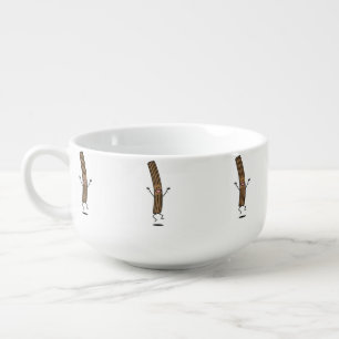 Cheering Jumping Churro Soup Mug