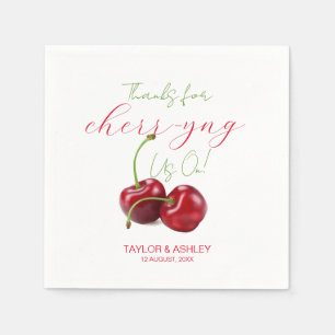Cheering Us On Cherry Fruit Napkins