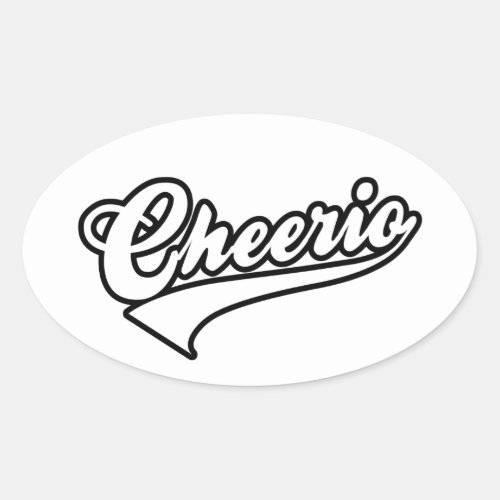 Cheerio Oval Sticker