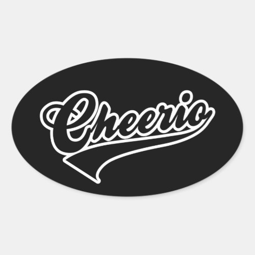 Cheerio Oval Sticker