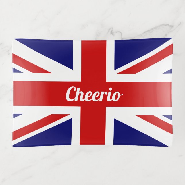 Cheerio Union Jack Flag of the UK Trinket Tray (Front)