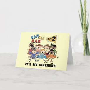 Cheerleader 2nd Birthday Tshirts and Gifts Card