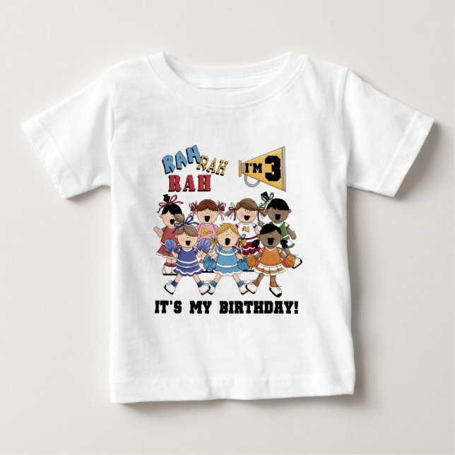 Cheerleader 3rd Birthday T-shirts and Gifts (Front)