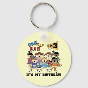 Cheerleader 3rd Birthday T-shirts and Gifts Keychain