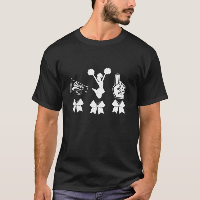 Cheerleader American Football Coquette Bow Mom Gam T-Shirt (Front)