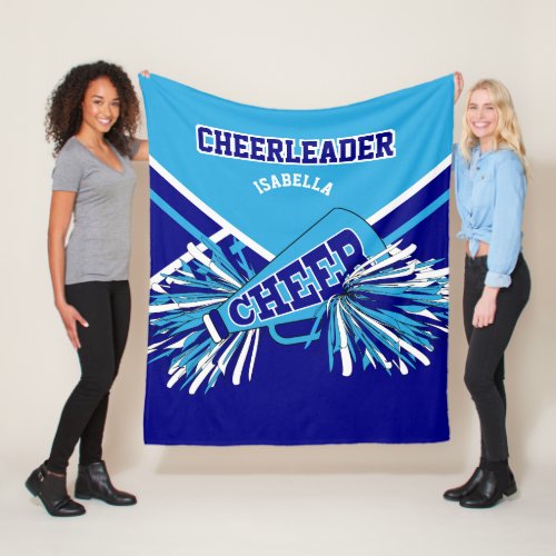  Cheerleader  Baby Blue  Blue  White  Fleece Blanket