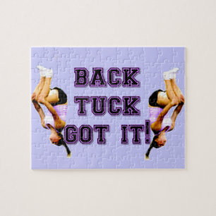 Cheerleader Back tuck  8x10 Photo Puzzle with Tin