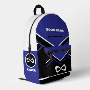 cheerleader backpack, BLUE, white & black 1 CHEERS Printed Backpack