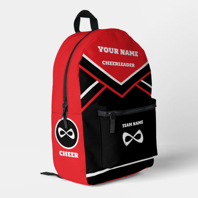 CHEERLEADER BACKPACK CHEERS COLORS RED (Back Corner Left)