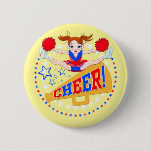 Cheerleader Badge Pinback Button
