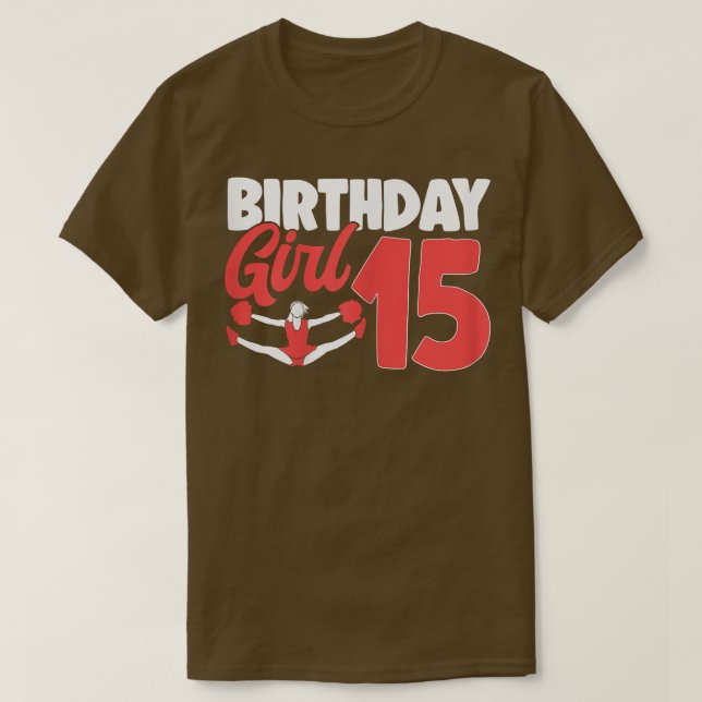 Cheerleader Birthday Cheer Girl Cute Cheerleading  T-Shirt (Design Front)