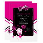 Pink Cheerleading Birthday Party Invitation | Zazzle.com