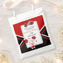 Cheerleader Birthday Party Red, Black, White