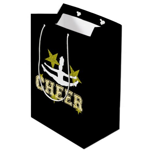 Cheerleader black and gold Gift Bag