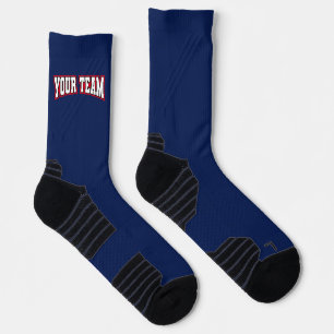 Cheerleader Black Varsity Squad Team Photo Logo Socks