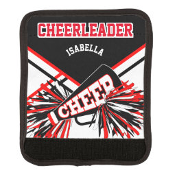 Cheerleader - Black, White &amp; Red Luggage Handle Wrap