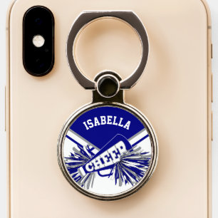 📣 Cheerleader - Blue, Gray and White Phone Ring Stand