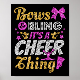 Cheerleader, Bows And Bling It's A Cheer Thing, Ch Poster