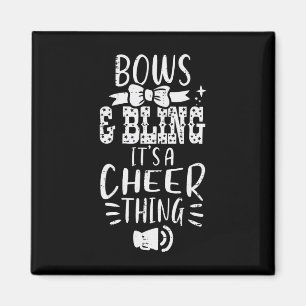 Cheerleader Bows Bling Cheer Thing Cheerleading Wo Magnet