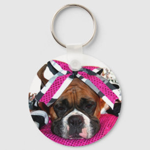 Cheerleader Boxer keychain