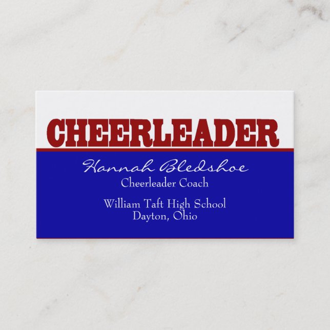 Cheerleader Business Card (Front)