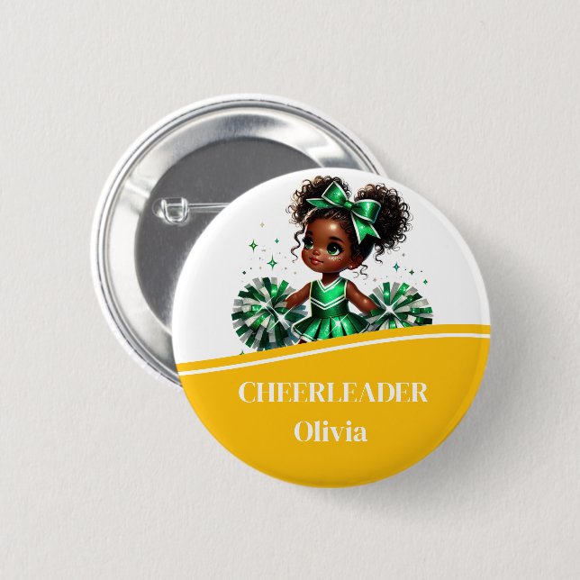 Cheerleader Button Pin (Front & Back)