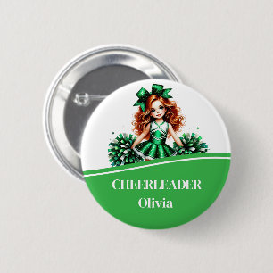 Cheerleader Button Pin