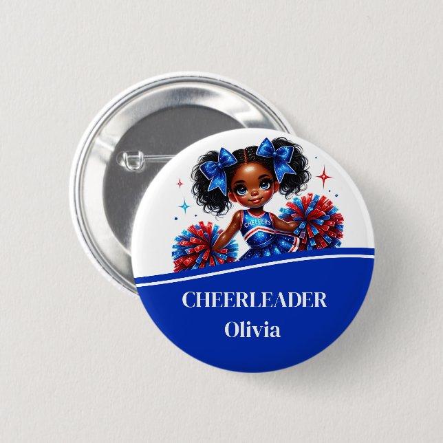 Cheerleader Button Pin (Front & Back)