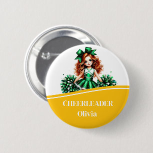 Cheerleader Button Pin