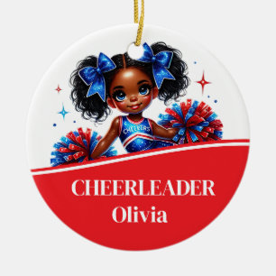 Cheerleader ceramic ornament