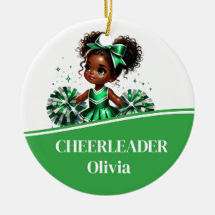 Cheerleader ceramic ornament